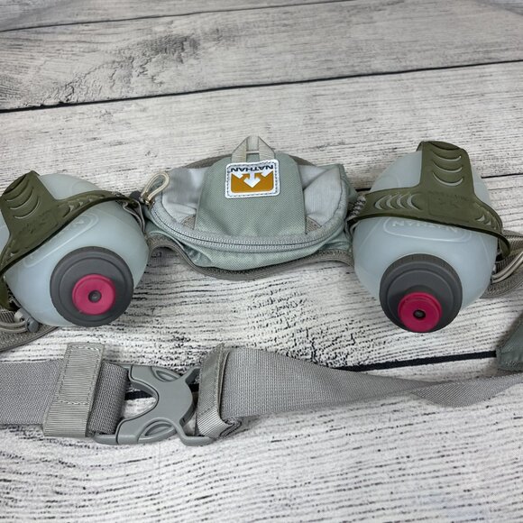 Nanthan Running Cycling Hydration Adjustable Trail Mix Belt with 2 Bottl… - Picture 11 of 15